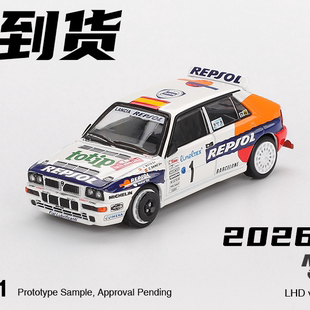 MINIGT 1:64 蓝旗亚Lancia Delta HF #1 1131仿真合金汽车模型