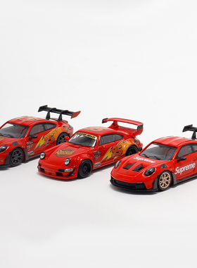 BSC 1:64 保时捷911 992 GT3 RS闪电麦昆Supreme A90汽车模型964
