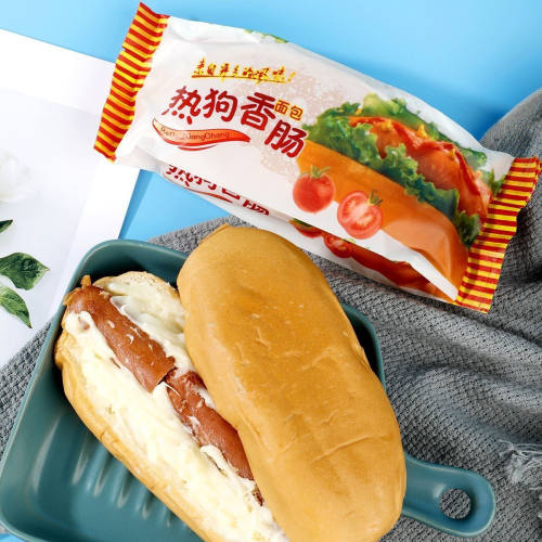 热狗面包火腿肠香肠夹心三明治学