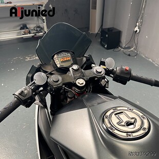 适用KTM RC390 DUKE 390改装件后视镜圆镜摩托车辅助镜后视镜配件