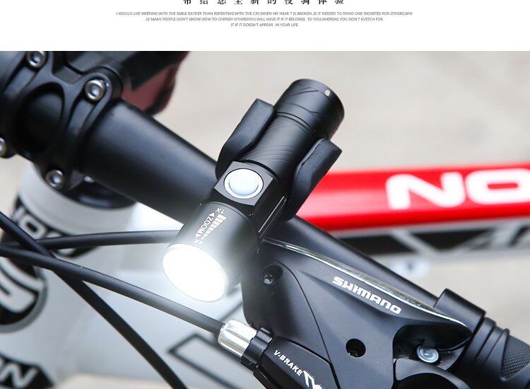 电动电瓶车车灯免接线 充电自行车灯前灯 夜驴骑水超亮骑行手电筒