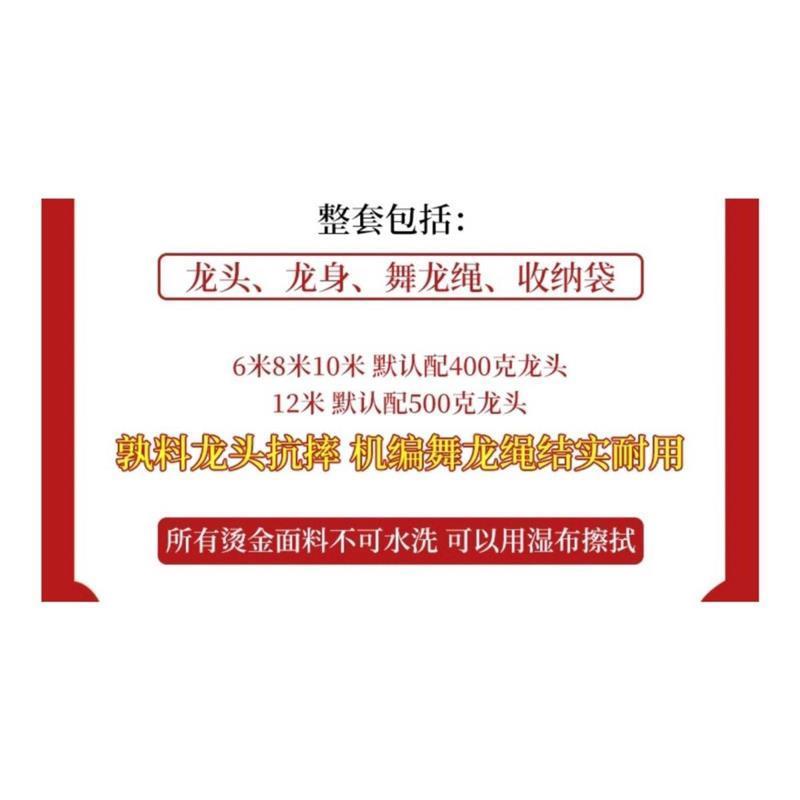 广场健身双面烫金甩龙舞龙彩带彩绸中老年手舞龙飞腾初学者龙身布