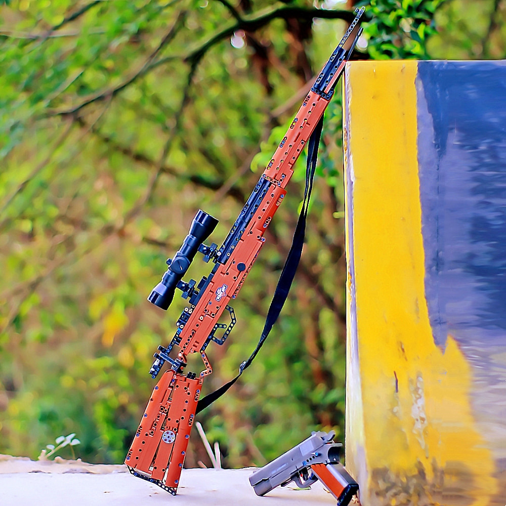 乐高98k吃鸡cf火线awm狙击枪可上膛射击拼装积木男孩儿童益智玩具