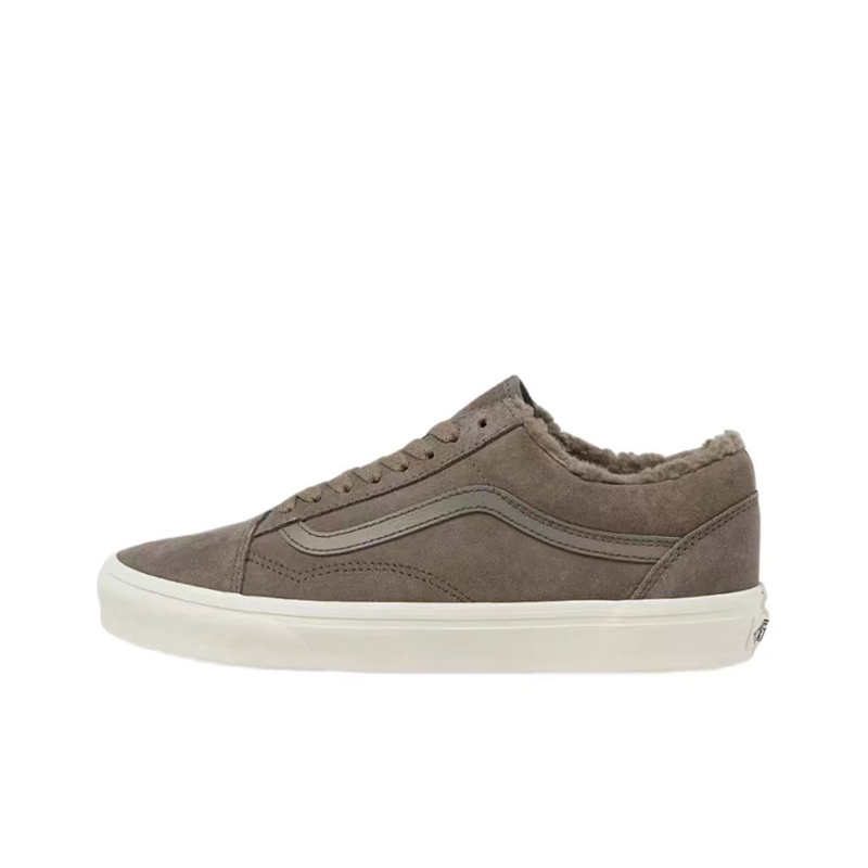 Vans/范斯官方正品Old Skool秋冬加绒低帮板鞋男鞋翻毛皮休闲鞋