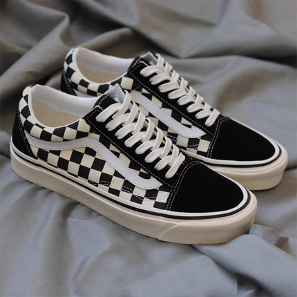 VANS/范斯官方正品男鞋 OLD SKOOL 36 DX 安纳海姆黑白棋盘板鞋