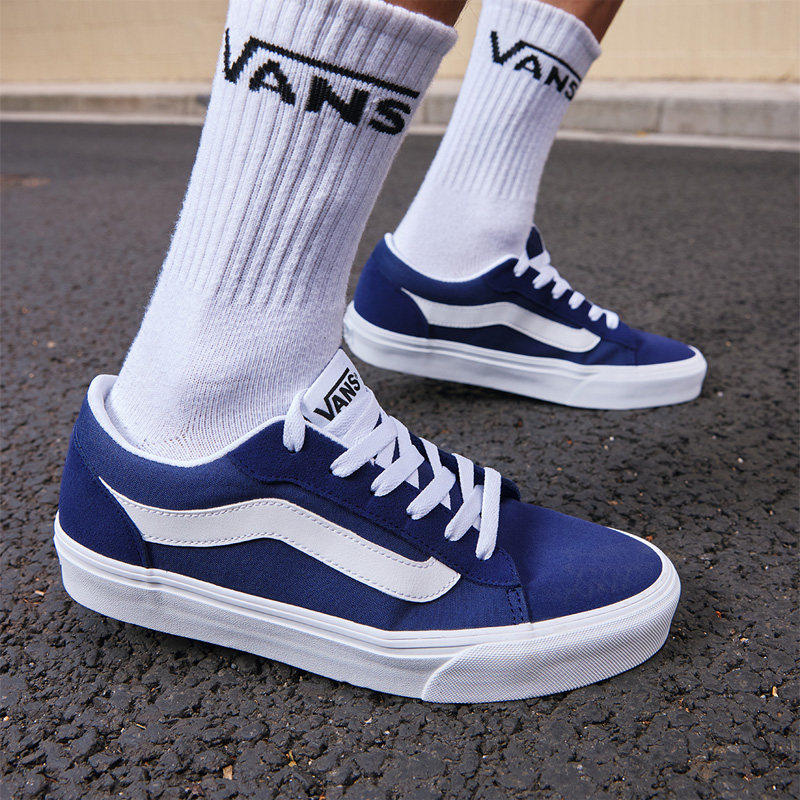 Vans/范斯 Vero LS 男款休闲低帮街头风复古潮流板鞋寂静蓝滑板鞋