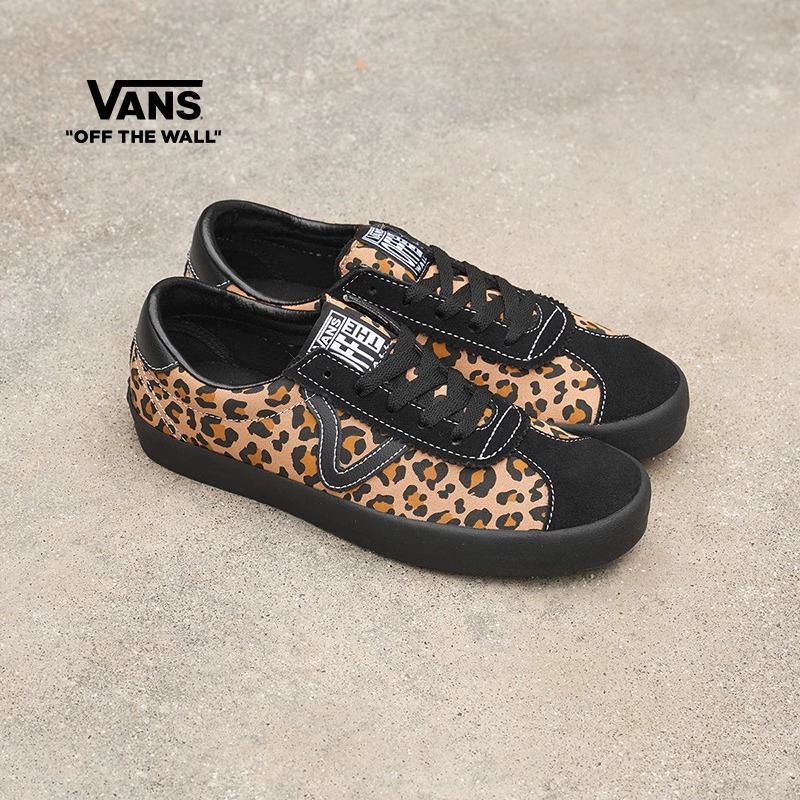 VANS低帮板鞋男女鞋豹纹
