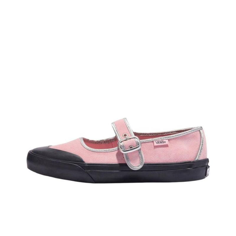 范斯女鞋玛丽珍鞋粉色板鞋