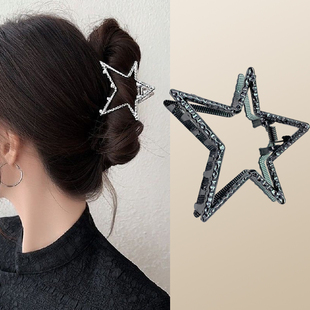 五角星中号发夹八字抓夹女2023新款简约高级感夹子后脑勺头饰