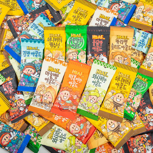 hbaf芭蜂蜂蜜黄油扁桃仁坚果去壳袋装30g韩国进口休闲网红零食