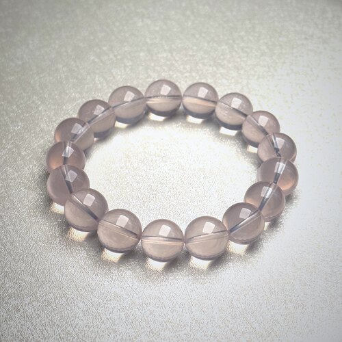 金沙莫桑比克粉紫锂辉手串大颗粒