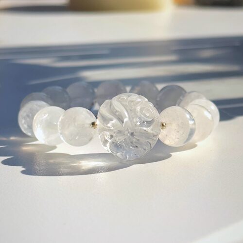 【青丘白狐】高品质白兔毛幽灵共生 白水晶狐球