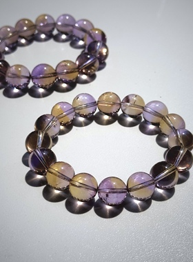 【盛名】稀有高品透体紫黄晶【黑兔兔收藏】