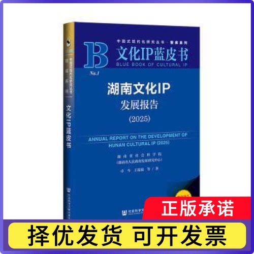 湖南文化IP发展报告:2025:2025卓今，王瑞瑞等著9787522866130社会科学文献出版社·皮书分社