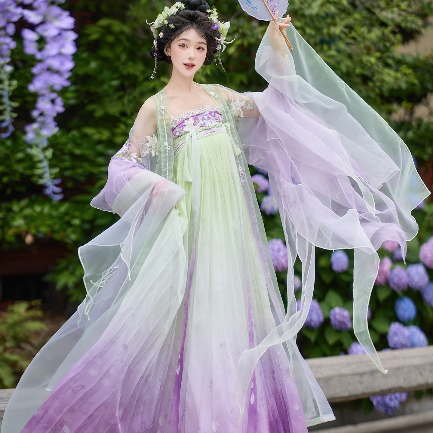 2026新款汉服女成人唐制古装中国风齐胸襦裙刺绣改良日常可穿夏季