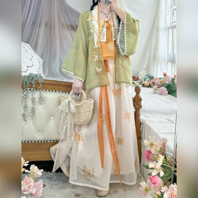 汉虞葵宋制汉服女套装2026新款夏季汉元素刺绣吊带宋裤超仙气古装