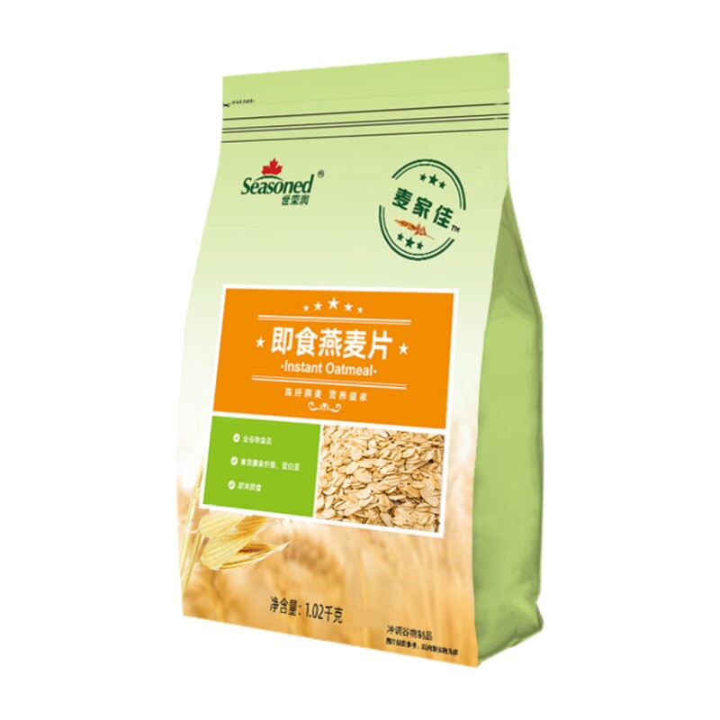 【世荣润】全谷物燕麦片1.02kg/袋,咖啡/麦片/冲饮,纯燕麦片,淘宝优惠券,粉丝福利购,淘宝优惠卷