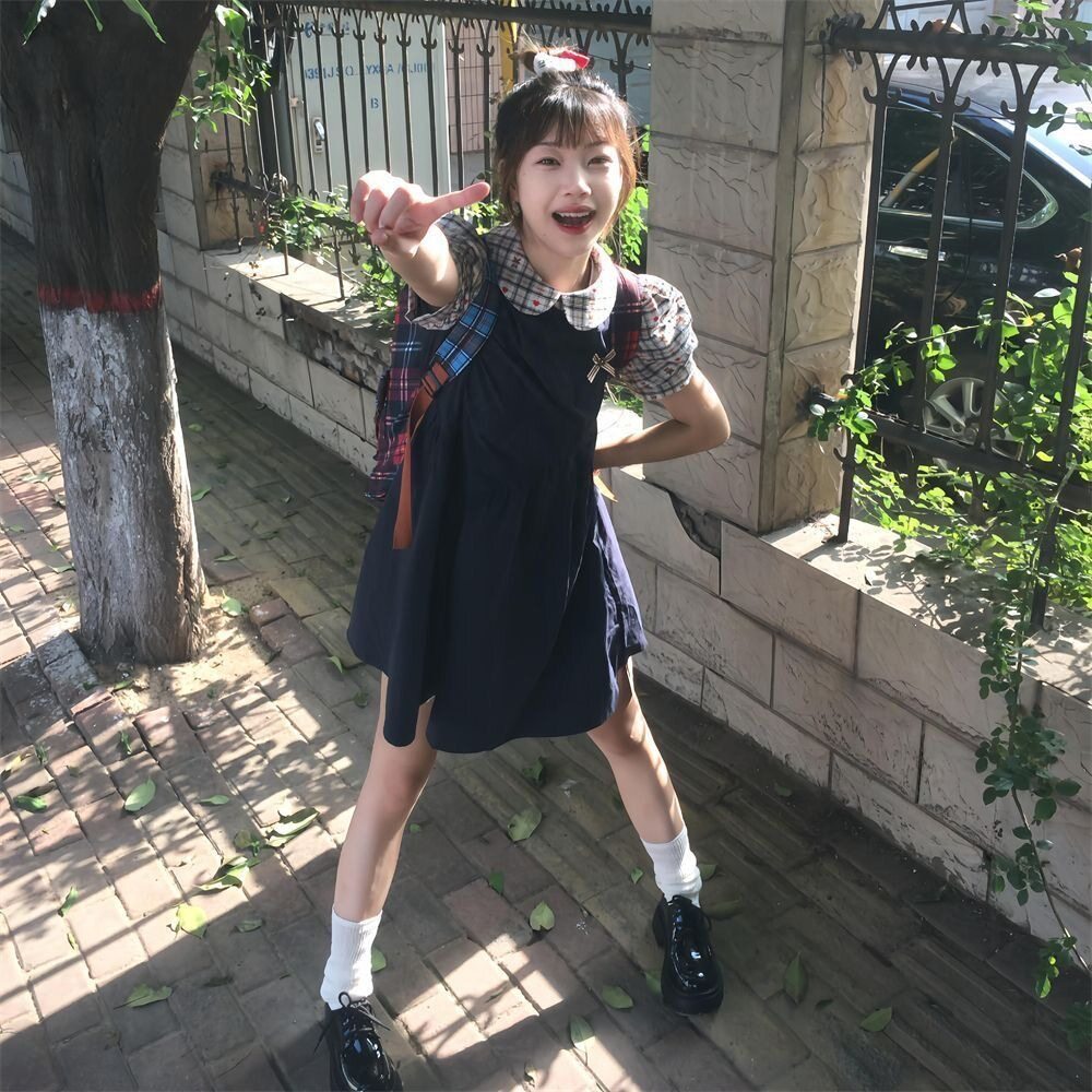 日系甜美可爱学院风复古