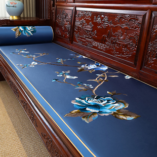 新中式红木沙发坐垫定制海绵座垫实木沙发罗汉床垫乳胶椰棕椅垫子