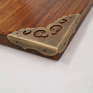 中式仿古铜包角纯铜角花桌椅包边护角木箱铜配件镜框画框柜门护角