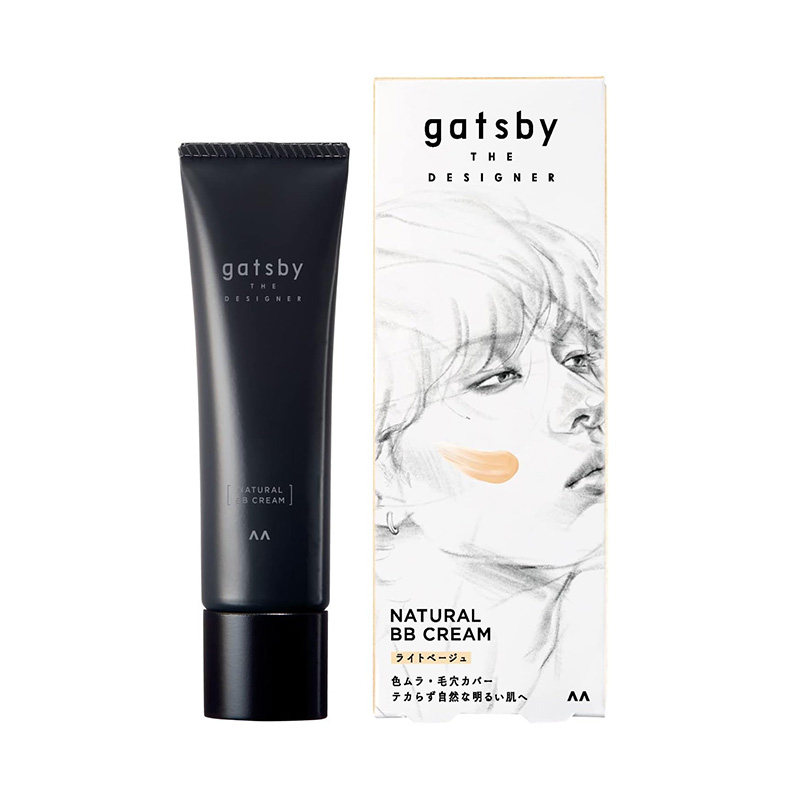 日本代购 gatsby男士BB霜 轻薄延展不厚重 自然妆效油肌也服帖35g