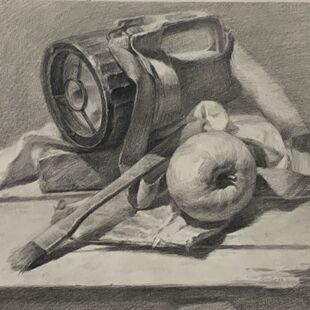 成品现成纯手绘素描定制代画静物现货素描画初高中会考模拟考8k4k