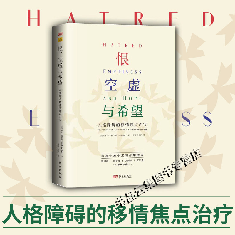正版 恨空虚与希望 人格障碍的移情焦点治疗 TFP开创者奥托肯伯格精神分析经典专著 心理学心理健康治疗愈书籍 东方出版社