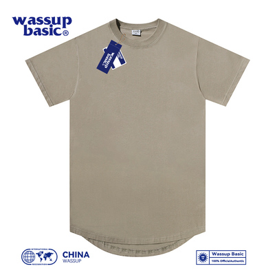 wassupbasic圆弧下摆纯棉打底衫