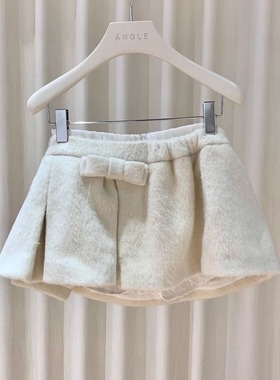 现货mar设计师品牌 25秋冬新款雪顶短裙蝴蝶结芭蕾风百褶半身裙女