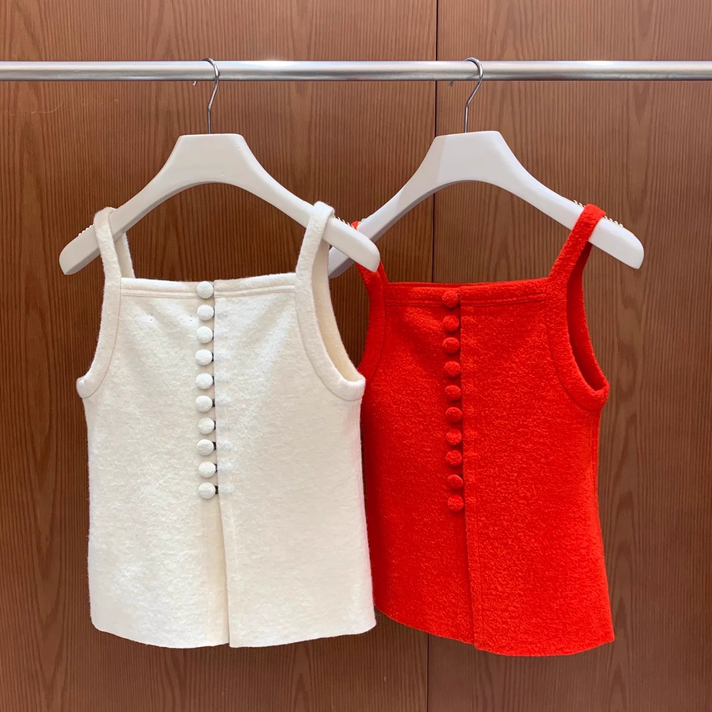 现货MARCHEN百搭毛呢吊带背心女