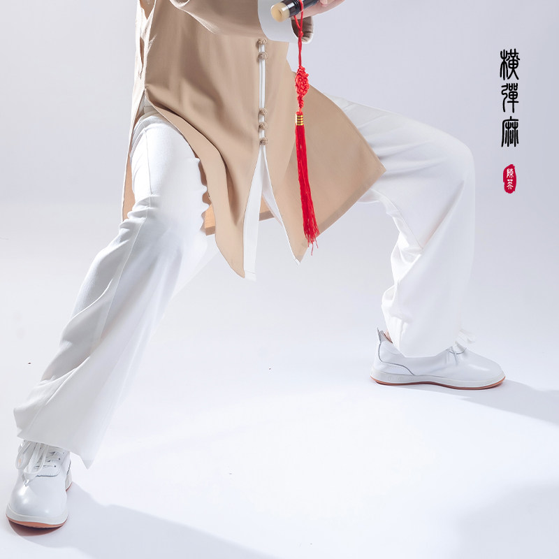 陈英太极拳裤子春秋冬季男女横弹棉麻武术练功灯笼裤