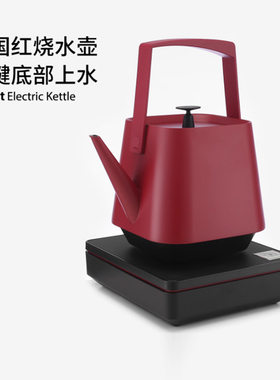 迈丰高端中国红智能烧水壶茶室自动恒温电水壶自动上水泡茶壶越一