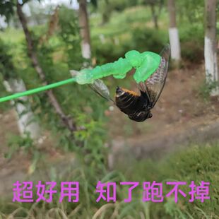 小手捕蝉工具手掌抓小绿手超粘粘知了杆捕蝉粘知了小手抓知了神器