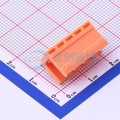 插拔式接线端子 HT396R-3.96-5P 弯插,P=3.96mm 板端/插座-开口 1