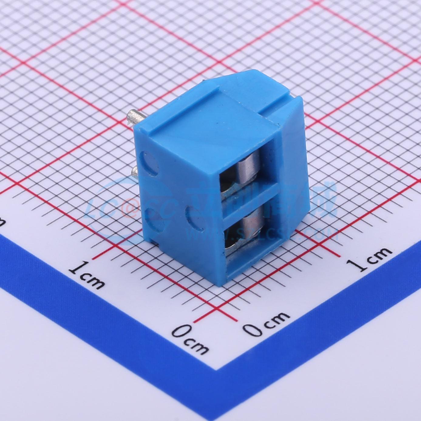 螺钉式接线端子 DB301R-5.0-2P-BU-S 弯插,P=5mm 1x2P 电子元器件