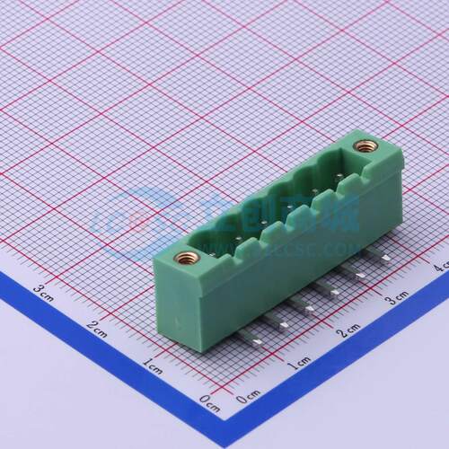 插拔式接线端子 DB2ERMF-5.08-6P-GN 弯插,P=5.08mm 板端/插座-闭