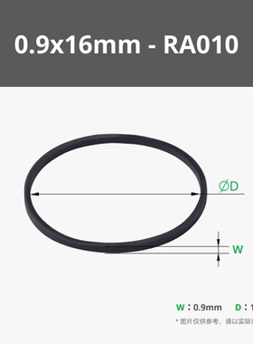 拓竹3D打印模型专用标准零件 0.9x16mm 黑色橡皮筋 (100个)