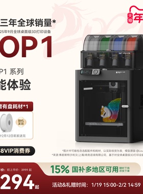拓竹P1系列 3D打印机 桌面家用FDM 全自动调平 大尺寸多色高速 【大陆版】