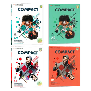 原版剑桥KET/PET考试教材Compact Key/Preliminary for Schools A2/B1 学生书+练习册 青少版 赠音频 赠在线学习账号