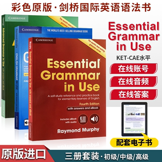 剑桥Essential/English /Advanced Grammar in Use 初/中/高级 剑桥大学出版社英语语法书 实用小学初中高中语法教材