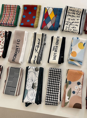 2021丝巾发带绑发蝴蝶结发饰复古法式飘带发圈日韩网红少女头饰潮