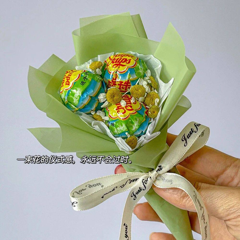 儿童节礼物ins花朵迷你棒棒糖花束材料包学生DIY花束送男友生日