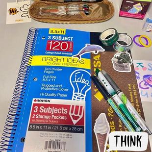 凯萨KAISA灵感系列美式线圈笔记本中学生科目凯撒加厚A4本子复古