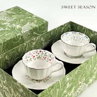 sweet 复古咖啡杯礼盒装 对杯套装 精致下午茶杯子送礼 season法式