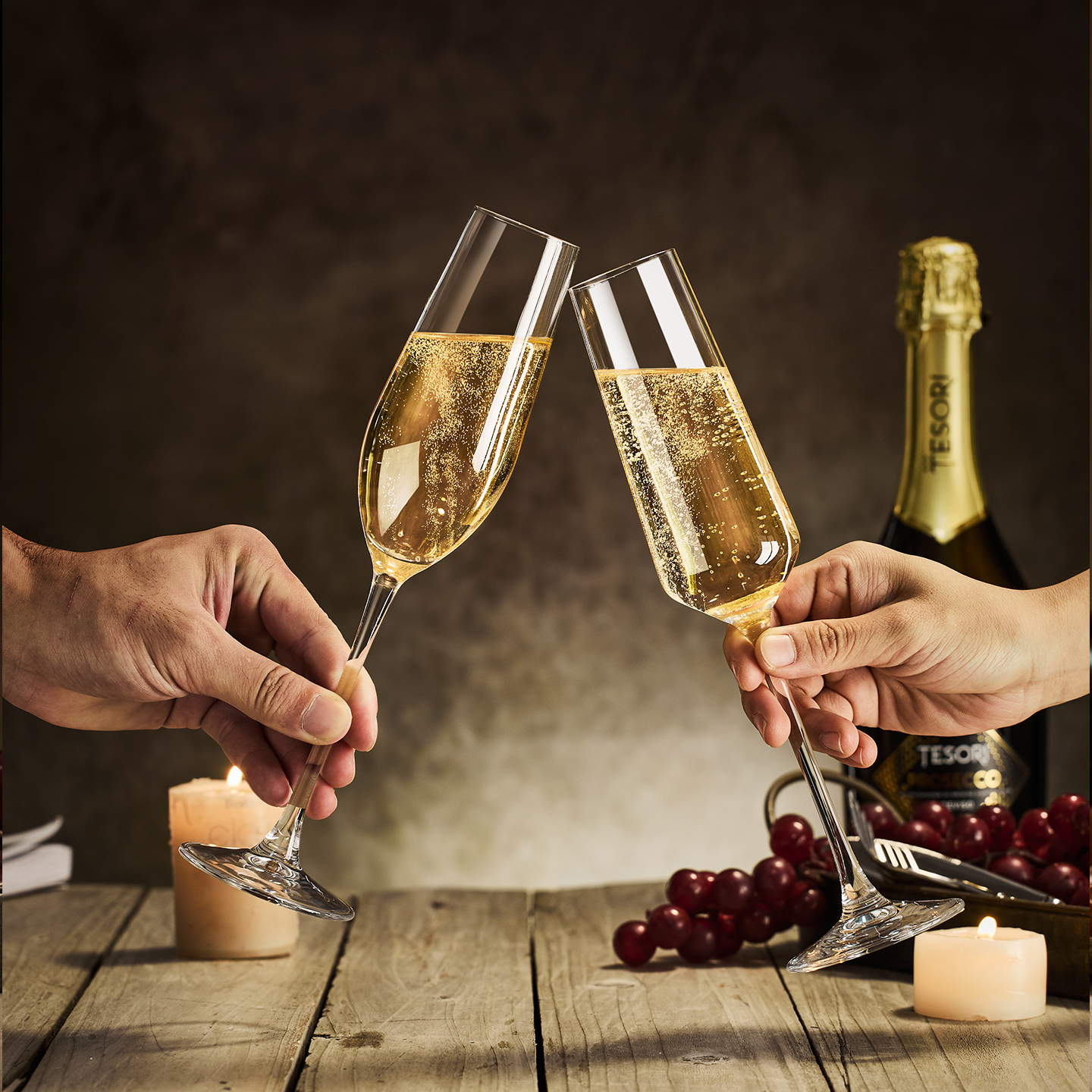 高颜值ins风玻璃香槟杯套装