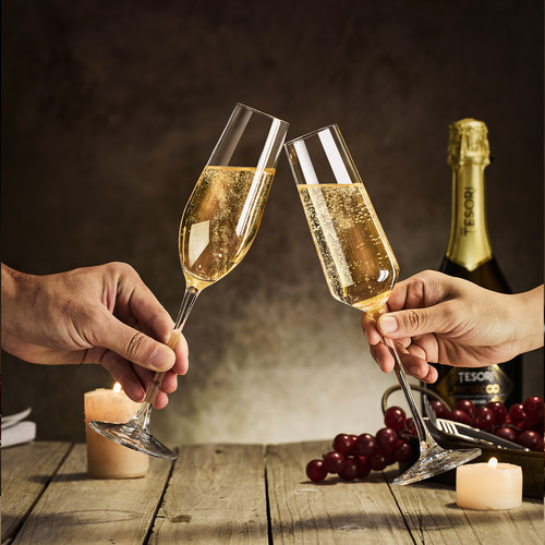 高颜值ins风玻璃香槟杯套装