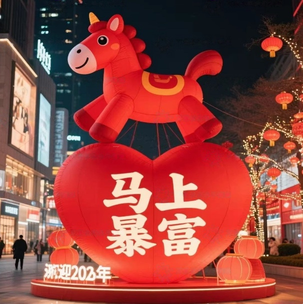 2026新款创意元旦马上暴富气模