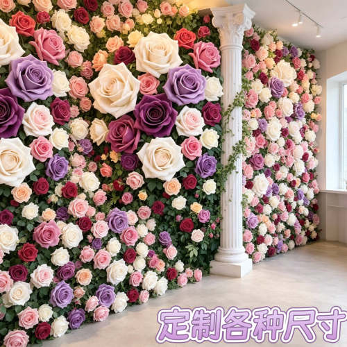 仿真玫瑰网红打卡背景墙