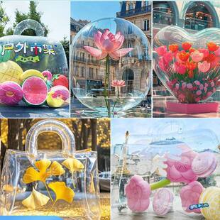 充气透明包气模花朵pvc闭气气球户外展览艺术装饰商场景区美陈