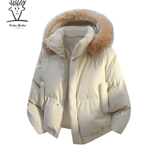 DIDO 冬季 美式 棉袄外套 复古连帽加厚棉服保暖宽松休闲新款 FIDO